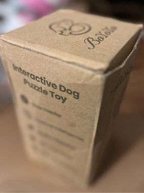 Interactive Dog Puzzle Toy - Brown